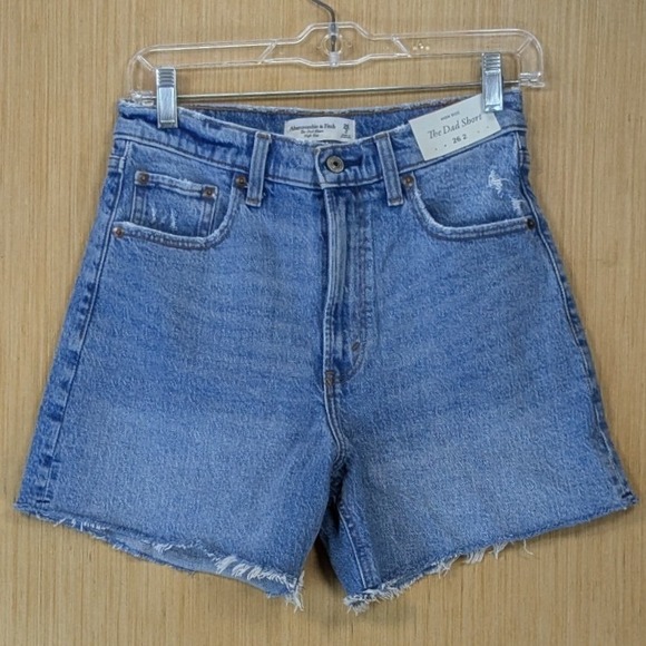 Abercrombie & Fitch Pants - Abercrombie & Fitch The Dad Short Jorts High Rise Denim Shorts Blue 26 2 NWT